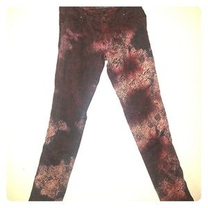 Women's snakeskin print skinny jeans